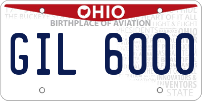 OH license plate GIL6000