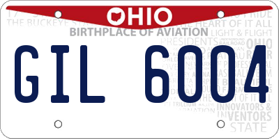 OH license plate GIL6004