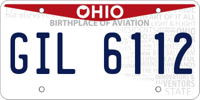 OH license plate GIL6112