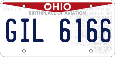 OH license plate GIL6166
