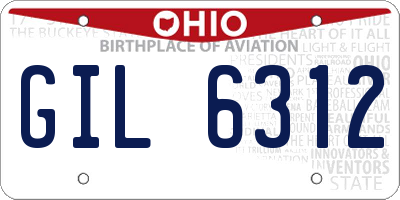 OH license plate GIL6312