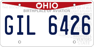 OH license plate GIL6426
