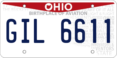 OH license plate GIL6611