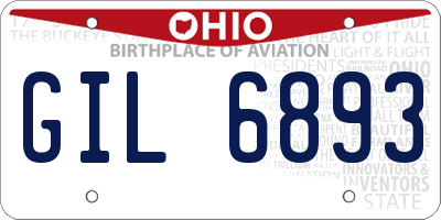 OH license plate GIL6893