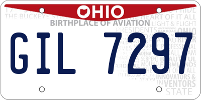 OH license plate GIL7297
