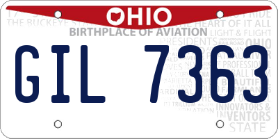 OH license plate GIL7363