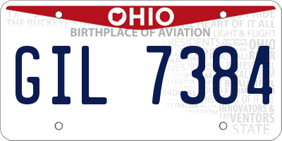 OH license plate GIL7384