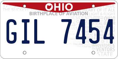 OH license plate GIL7454