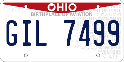 OH license plate GIL7499