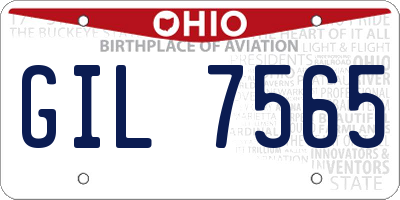 OH license plate GIL7565