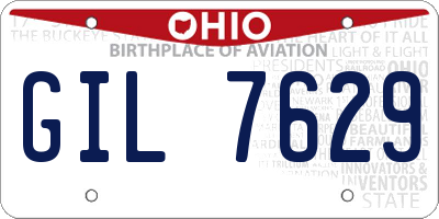 OH license plate GIL7629