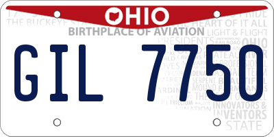 OH license plate GIL7750
