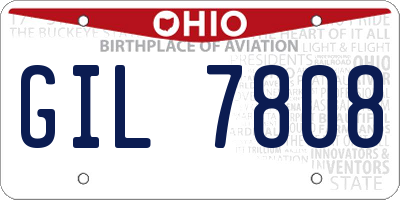 OH license plate GIL7808