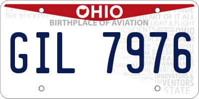 OH license plate GIL7976