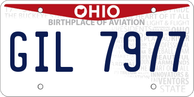 OH license plate GIL7977