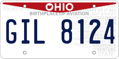 OH license plate GIL8124