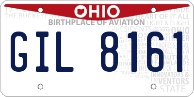 OH license plate GIL8161