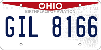 OH license plate GIL8166