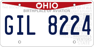 OH license plate GIL8224