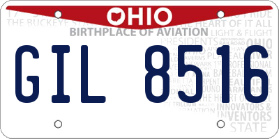 OH license plate GIL8516