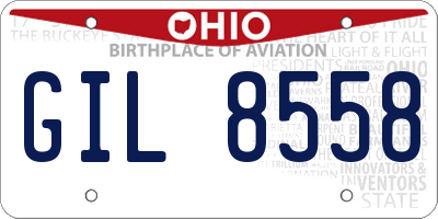 OH license plate GIL8558