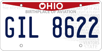 OH license plate GIL8622