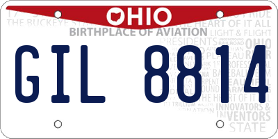 OH license plate GIL8814