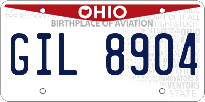 OH license plate GIL8904
