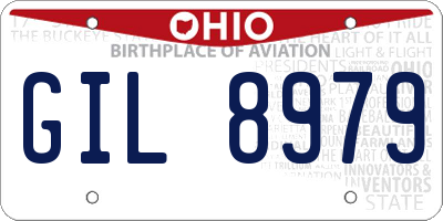 OH license plate GIL8979