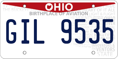 OH license plate GIL9535