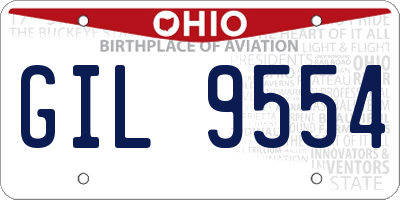 OH license plate GIL9554