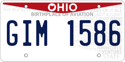 OH license plate GIM1586