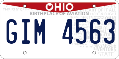 OH license plate GIM4563