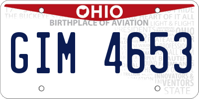 OH license plate GIM4653
