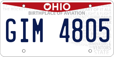 OH license plate GIM4805
