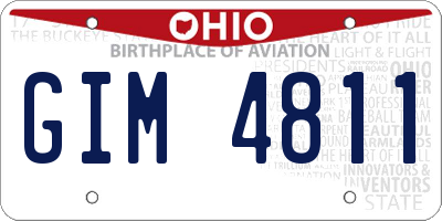OH license plate GIM4811