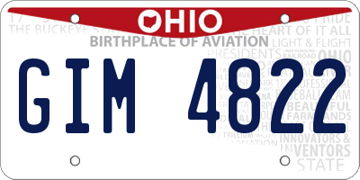 OH license plate GIM4822