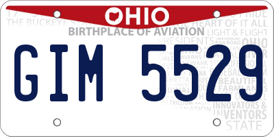 OH license plate GIM5529