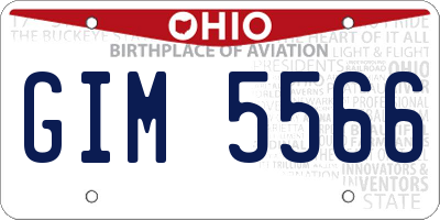 OH license plate GIM5566