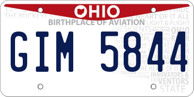 OH license plate GIM5844