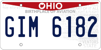 OH license plate GIM6182