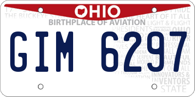 OH license plate GIM6297