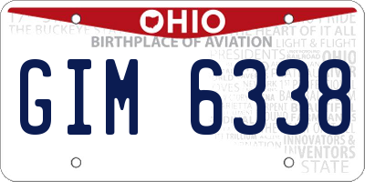 OH license plate GIM6338