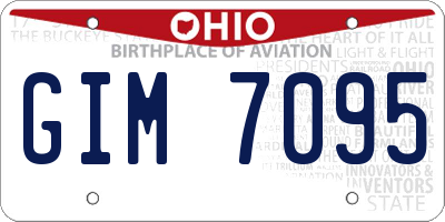 OH license plate GIM7095