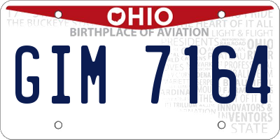 OH license plate GIM7164