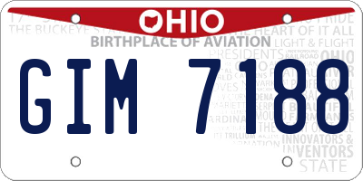 OH license plate GIM7188