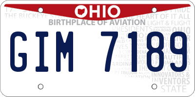OH license plate GIM7189