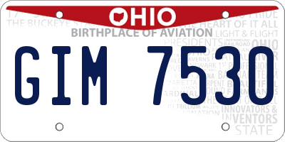 OH license plate GIM7530