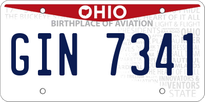 OH license plate GIN7341