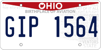 OH license plate GIP1564